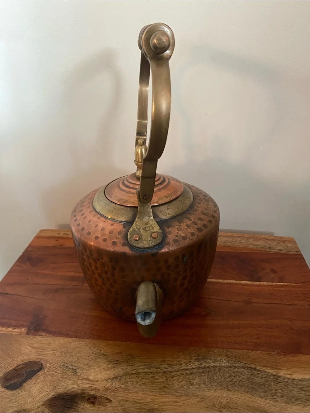 Vintage hammered copper